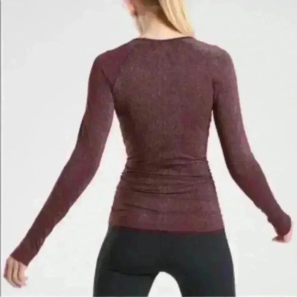 Athleta Metallic Thread Long-sleeve Shirt. - Picture 2 of 9